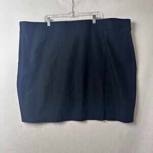 NWT Torrid skirt Plus Size‎ 5X Mini Ponte Fitted Slit  Deep Black minimalist